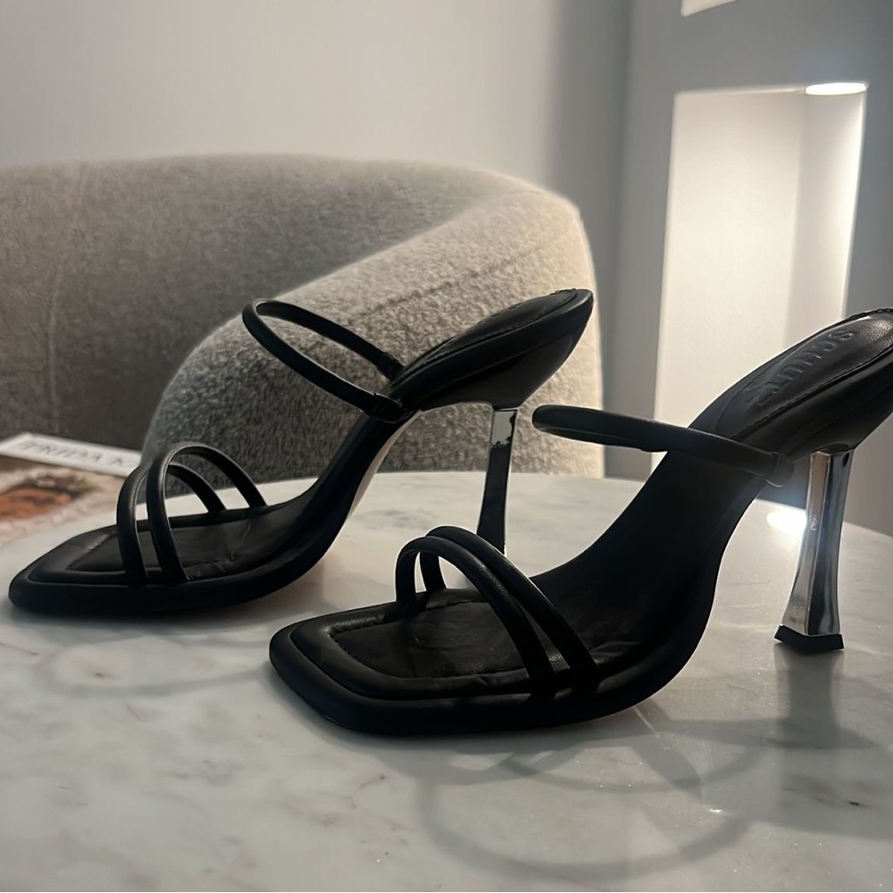 Black trendy heels